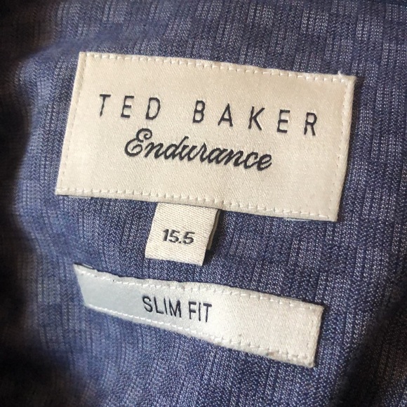 Ted Baker Endurance Slim Fit Cotton Button Down Long Sleeve Shirt 15.5 Neck - Picture 4 of 7